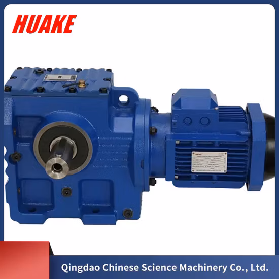 솔리드 샤프트 전기 모터 감속기가 있는 S 시리즈 발 장착형 헬리컬 웜 기어박스