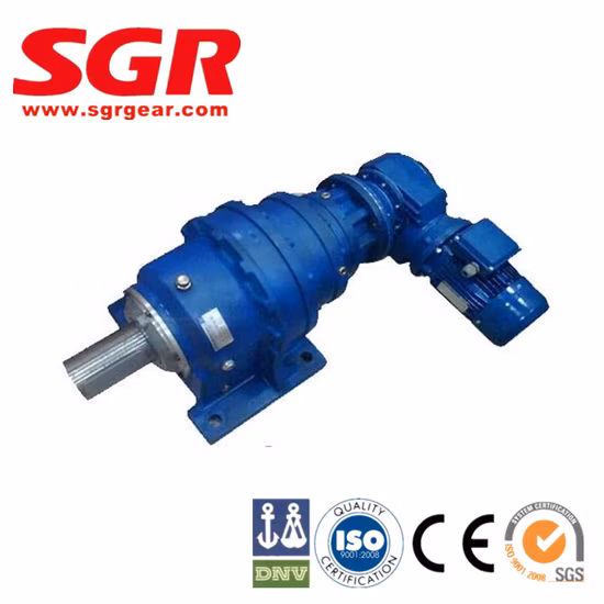 큰 출력 토크와 모터를 갖춘 플랜지 입력 직각 유성 기어박스